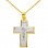 Χρυσός βαπτιστικός σταυρός Κ14 με αλυσίδα