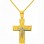 Χρυσός βαπτιστικός σταυρός Κ9 με αλυσίδα