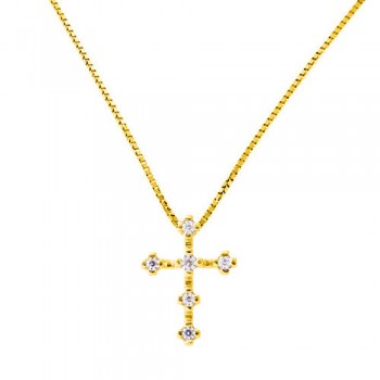 Χρυσό κολιέ Κ14 με ζιργκόν