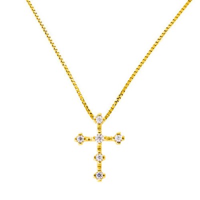 Χρυσό κολιέ Κ14 με ζιργκόν