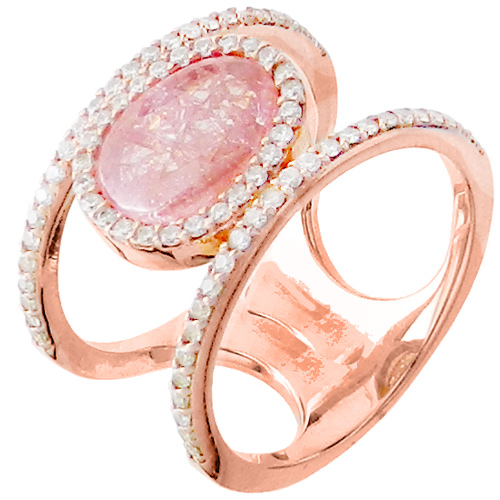 Ασημένιο δαχτυλίδι 925 με συνθετικό χαλαζία και ζιργκόν