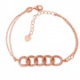 Ασημένιο βραχιόλι 925 σε ροζ χρώμα