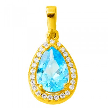 Χρυσό μενταγιόν Κ14 με ζιργκόν