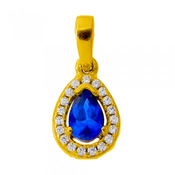 Χρυσό μενταγιόν Κ14 με ζιργκόν