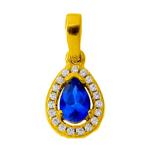 Χρυσό μενταγιόν Κ14 με ζιργκόν