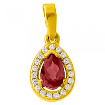 Χρυσό μενταγιόν Κ14 με ζιργκόν