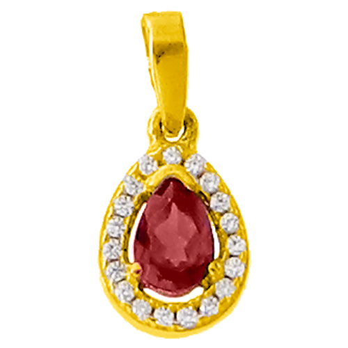 Χρυσό μενταγιόν Κ14 με ζιργκόν