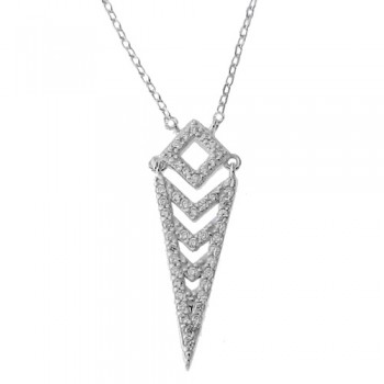 Ασημένιο κολιέ 925 με ζιργκόν