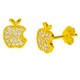 Χρυσά σκουλαρίκια Κ14 με ζιργκόν