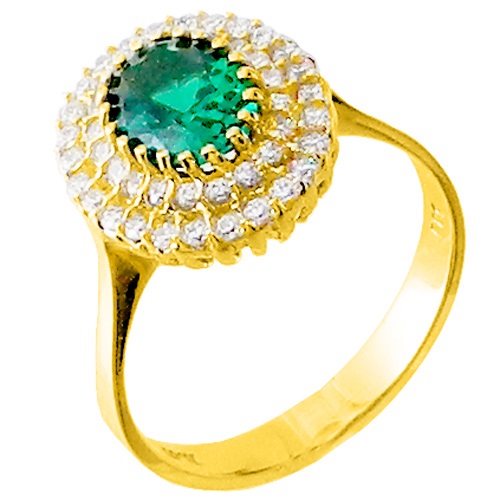 Χρυσό δαχτυλίδι fashion Κ14 με ζιργκόν