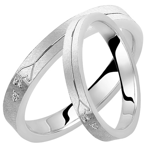 Βέρες από λευκό χρυσό 14 καρατίων