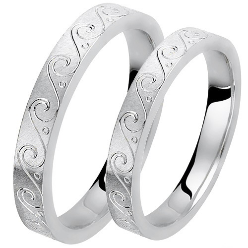 Βέρες από λευκό χρυσό 14 καρατίων