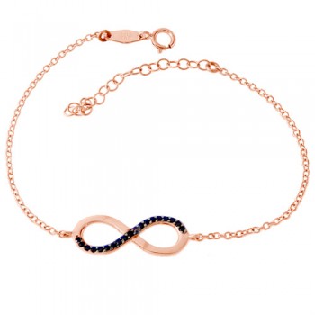 Βραχιόλι από ροζ χρυσό Κ14 με ζιργκόν