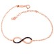 Βραχιόλι από ροζ χρυσό Κ14 με ζιργκόν
