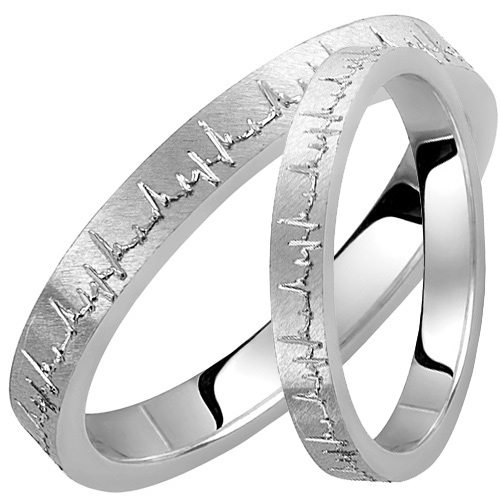 Βέρες από λευκό χρυσό 9 καρατίων