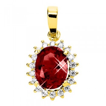 Χρυσό μενταγιόν Κ14 με ζιργκόν