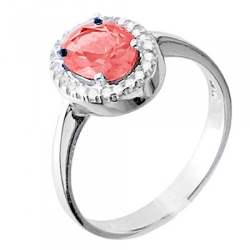 Λευκόχρυσο δαχτυλίδι fashion Κ14 με ζιργκόν