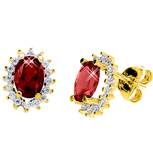 Χρυσά σκουλαρίκια Κ14 με ζιργκόν