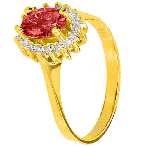 Χρυσό δαχτυλίδι fashion Κ14 με ζιργκόν