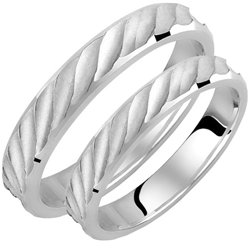 Βέρες απο λευκό χρυσό 9 καρατίων