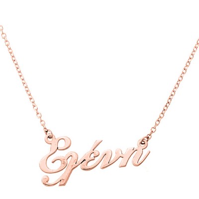 Κολιέ όνομα από ροζ χρυσό Κ9