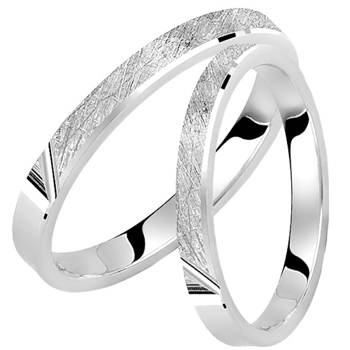 Σετ βέρες από λευκό χρυσό Κ14