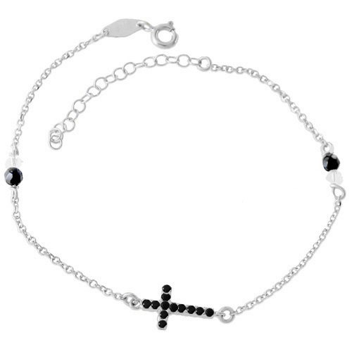 Λευκόχρυσο βραχιόλι Κ14 διπλής όψης