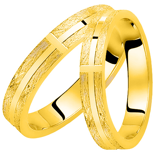 Σετ βέρες από κίτρινο χρυσό 9 καρατίων