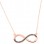 Κολιέ άπειρο από ροζ χρυσό Κ14 με ζιργκόν