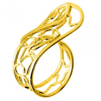 Ασημένιο επιχρυσωμένο δαχτυλίδι 925