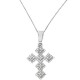 Λευκόχρυσος σταυρός fashion Κ14 με αλυσίδα