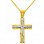 Χρυσός σταυρός Κ14 με αλυσίδα