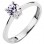 Λευκόχρυσο μονόπετρο δαχτυλίδι Κ9 με ζιργκόν
