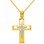 Χρυσός βαπτιστικός σταυρός Κ14 με αλυσίδα