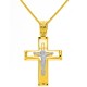 Χρυσός βαπτιστικός σταυρός Κ14 με αλυσίδα