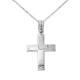 Λευκόχρυσος σταυρός Κ14 με αλυσίδα
