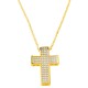 Χρυσός σταυρός Κ14 με αλυσίδα