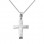 Λευκόχρυσος σταυρός Κ14 με αλυσίδα