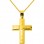 Χρυσός σταυρός Κ14 με αλυσίδα