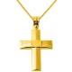 Χρυσός βαπτιστικός σταυρός Κ14 με αλυσίδα