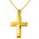 Χρυσός βαπτιστικός σταυρός Κ14 με αλυσίδα