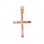 Σταυρός από ροζ χρυσό Κ9 με ζιργκόν
