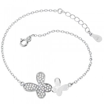 Ασημένιο βραχιόλι 925 με ζιργκόν