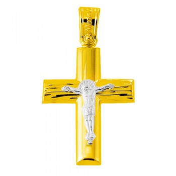 Χρυσός βαπτιστικός σταυρός Κ14