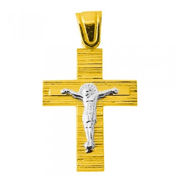 Χρυσός βαπτιστικός σταυρός Κ14