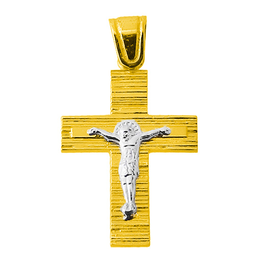 Χρυσός βαπτιστικός σταυρός Κ14