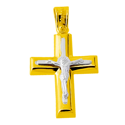 Χρυσός βαπτιστικός σταυρός Κ14