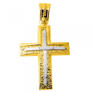Χρυσός βαπτιστικός σταυρός Κ14