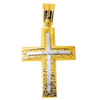 Χρυσός βαπτιστικός σταυρός Κ14
