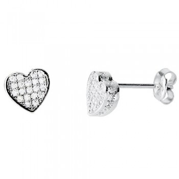 Λευκόχρυσα σκουλαρίκια Κ14 με ζιργκόν